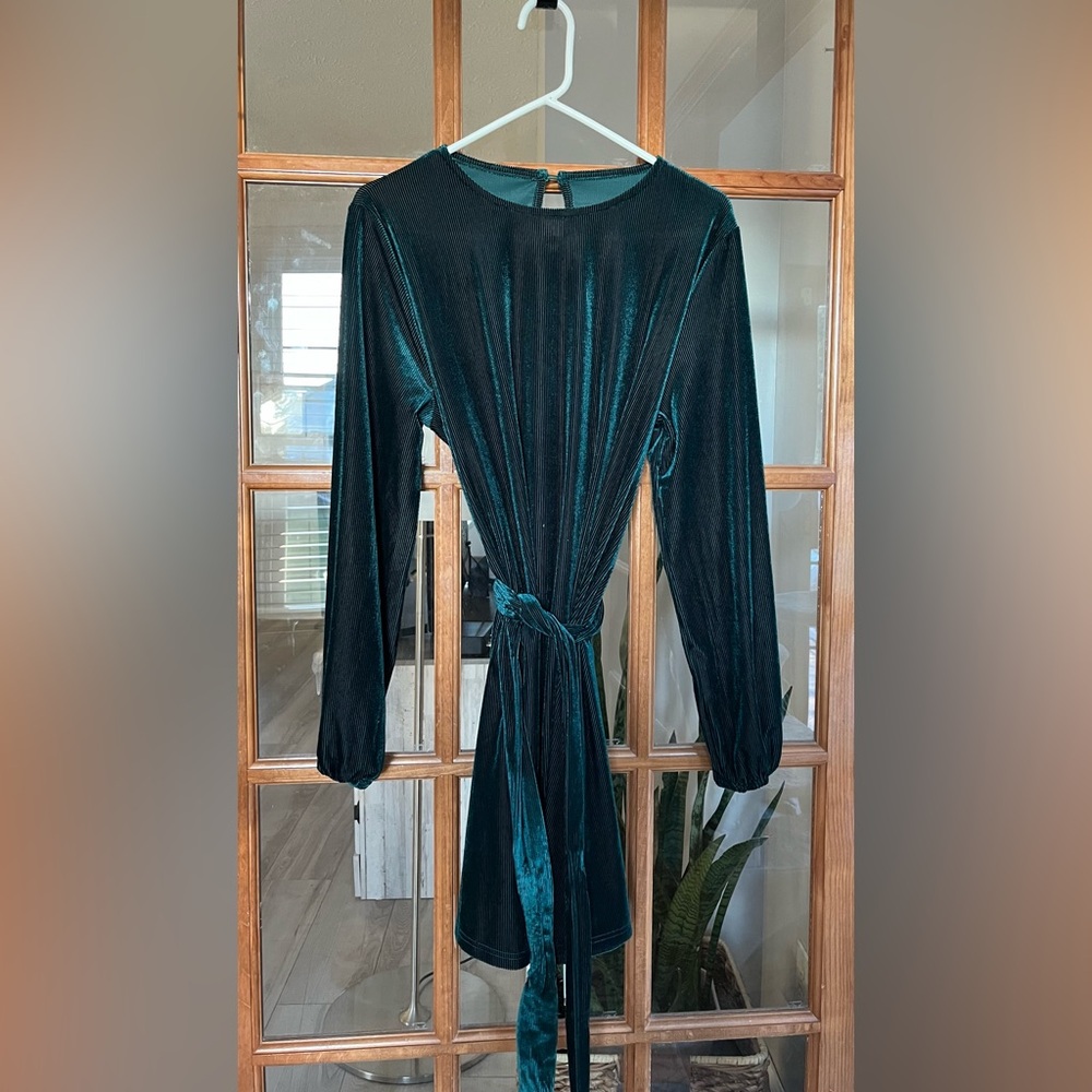 Beautiful emerald holiday dress